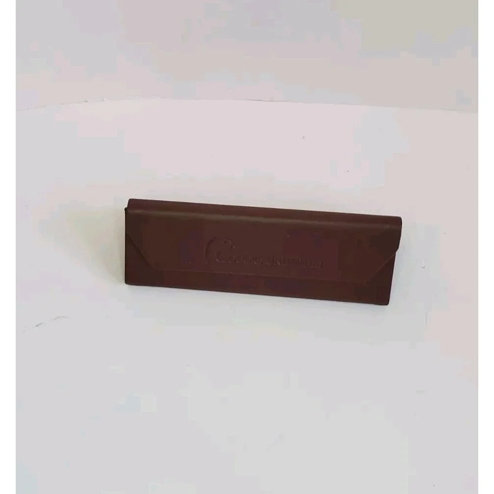 Glasses Case (only)-Ducks Unlimited-triangle,brown And‎ Green magnetic closure